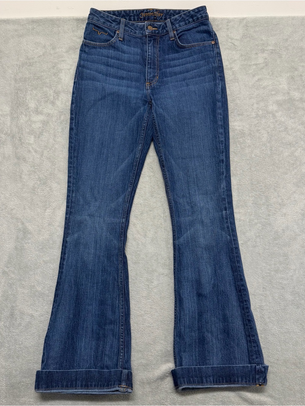 KIMES RANCH Jennifer Jeans Womens Blue Denim Flare Bootcut Western Cowboy 2/34